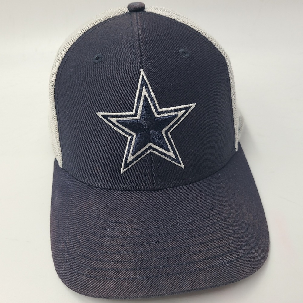 Dallas Cowboys Hat Fitted (Seems M-L) Trucker Mesh 47 Brand Blue White NFL Men‎